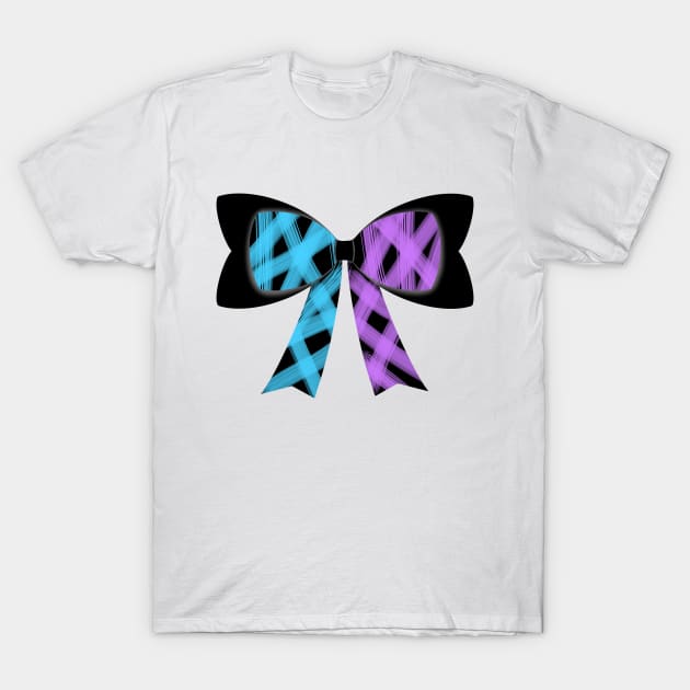 Blue/purple bow T-Shirt by tothemoons